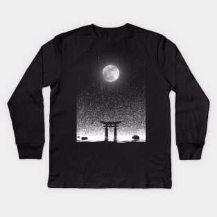 Japan Night of Torii Gate Kids Long Sleeve T-Shirt